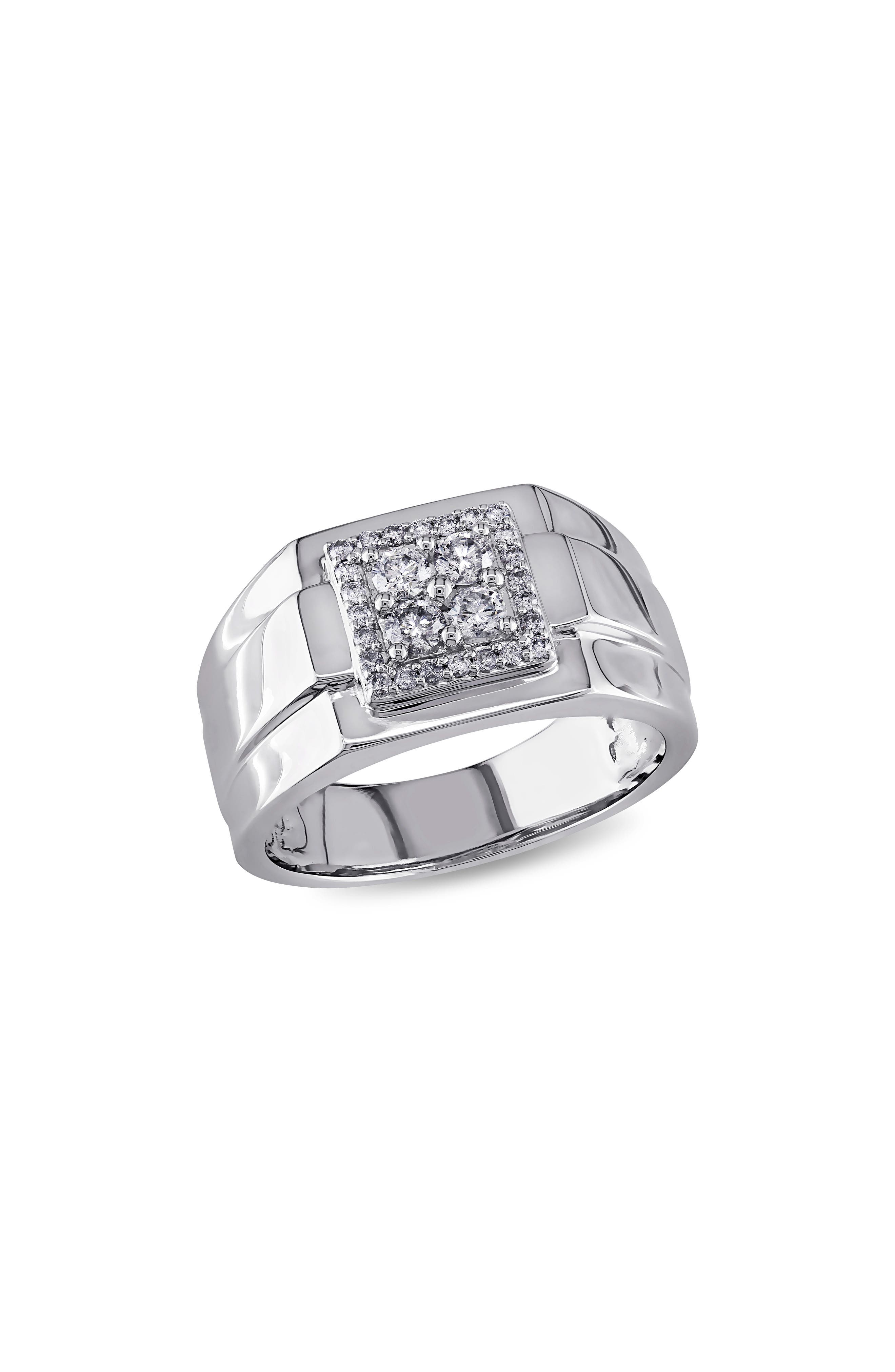 DELMAR Men's Diamond Square Ring
