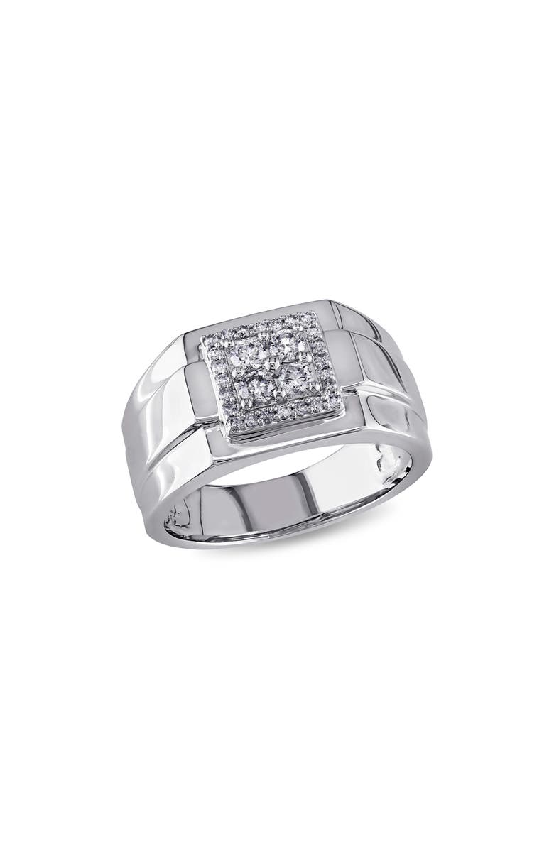 DELMAR Men's Diamond Square Ring, Main, color,