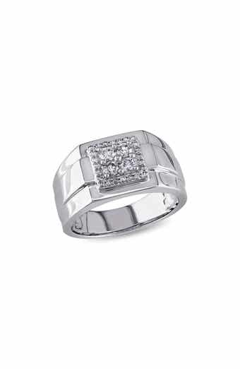 DELMAR Men's Diamond Square Ring