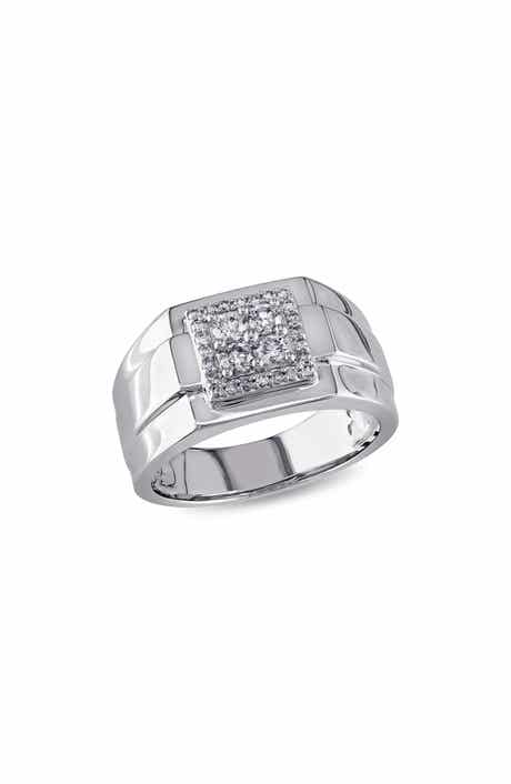 DELMAR Men's Diamond Square Ring