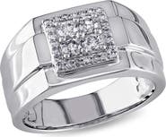 DELMAR Men's Diamond Square Ring