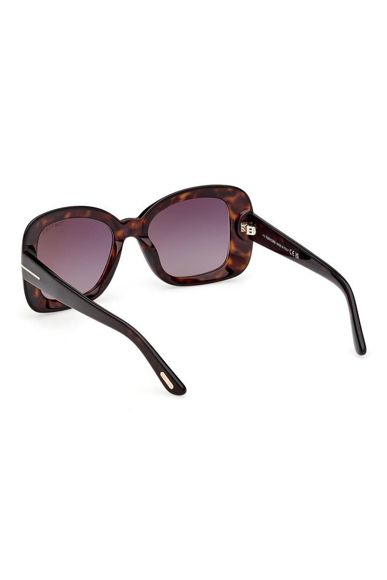 52mm Gradient Square Sunglasses, Alternate, color, DARK HAVANA / ROVIEX LENS