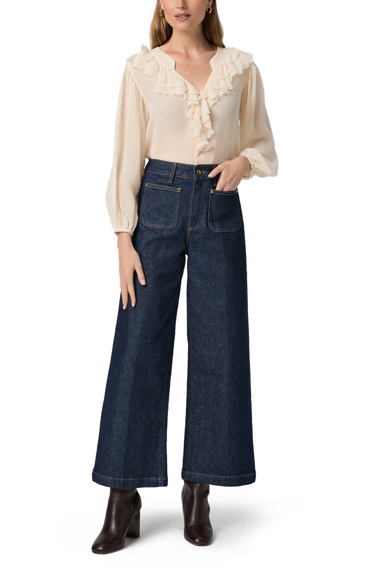 Harper Patch Pocket Ankle Wide Leg Jeans, Alternate, color, AMORA
