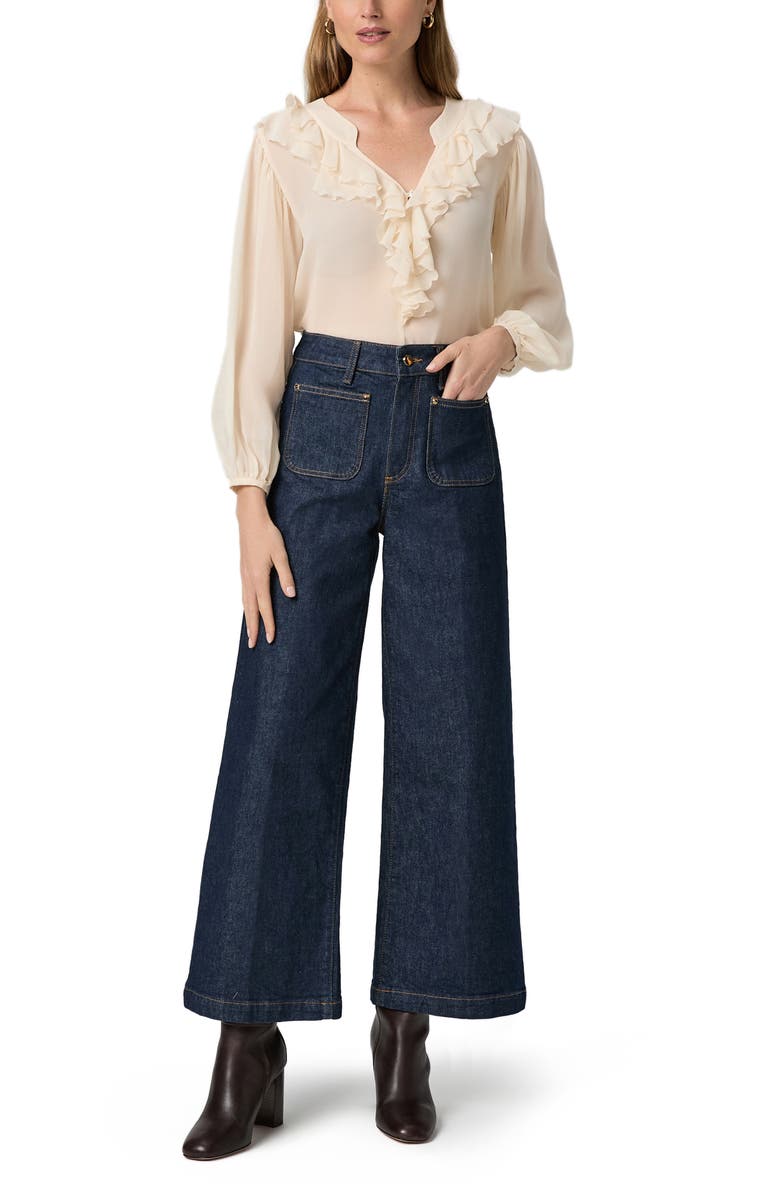 PAIGE Harper Patch Pocket Ankle Wide Leg Jeans, Alternate, color, Amora