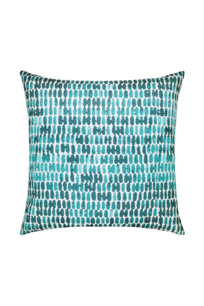Thumbprint Indoor & Outdoor Woven Accent Pillow, Main, color, Aruba