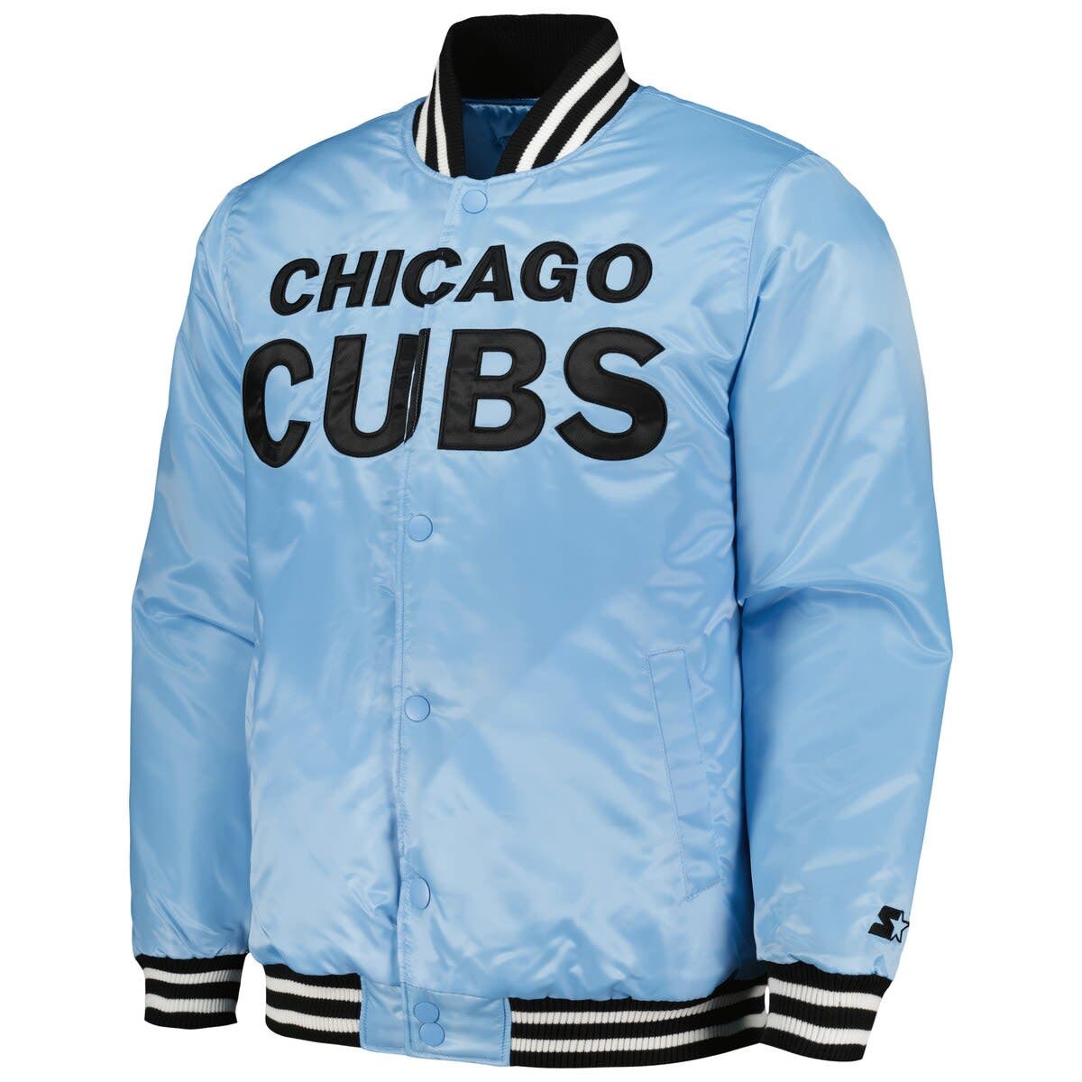 STARTER Men's Starter Light Blue Chicago Cubs Cross Bronx Fashion