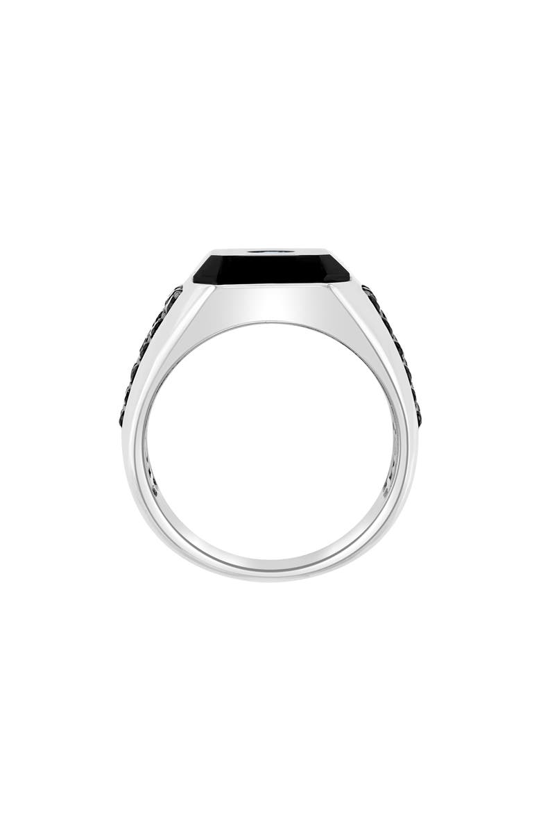 EFFY Sterling Silver Diamond & Black Spinel Ring - 0.04ct., Alternate, color, Black