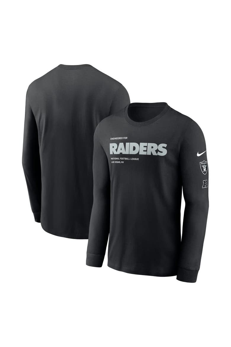 Men's Nike Black Las Vegas Raiders Play to Win Essential Long Sleeve T-Shirt, Main, color, Black