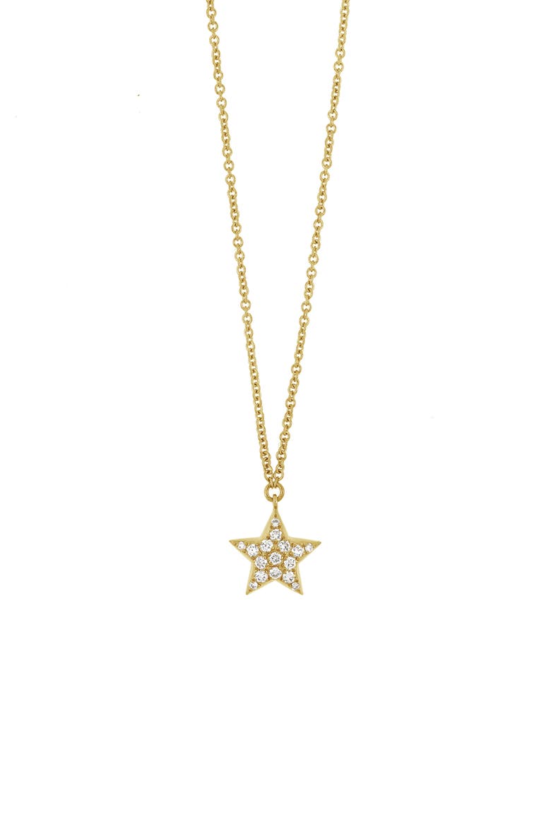 Icon Diamond Dome Star Pendant Necklace (Nordstrom Exclusive), Main, color, 18K YELLOW GOLD
