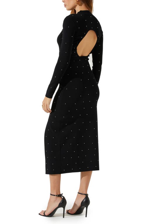 Astr The Label Kariana Long Sleeve Sweater Dress In Animal Print