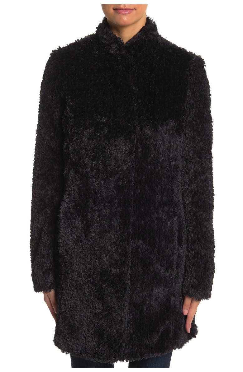 Kenneth Cole New York Shaggy Faux Fur Coat, Alternate, color,