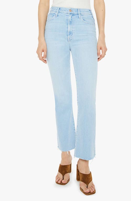 Mother The Insider High Waist Fray Hem Crop Bootcut Jeans In Ball's In Your Court