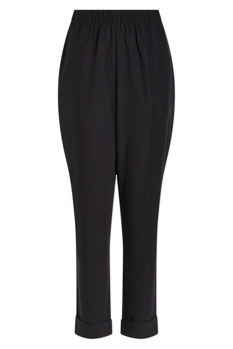 Everyly Cuff Tapered Pants, Alternate, color, BLACK