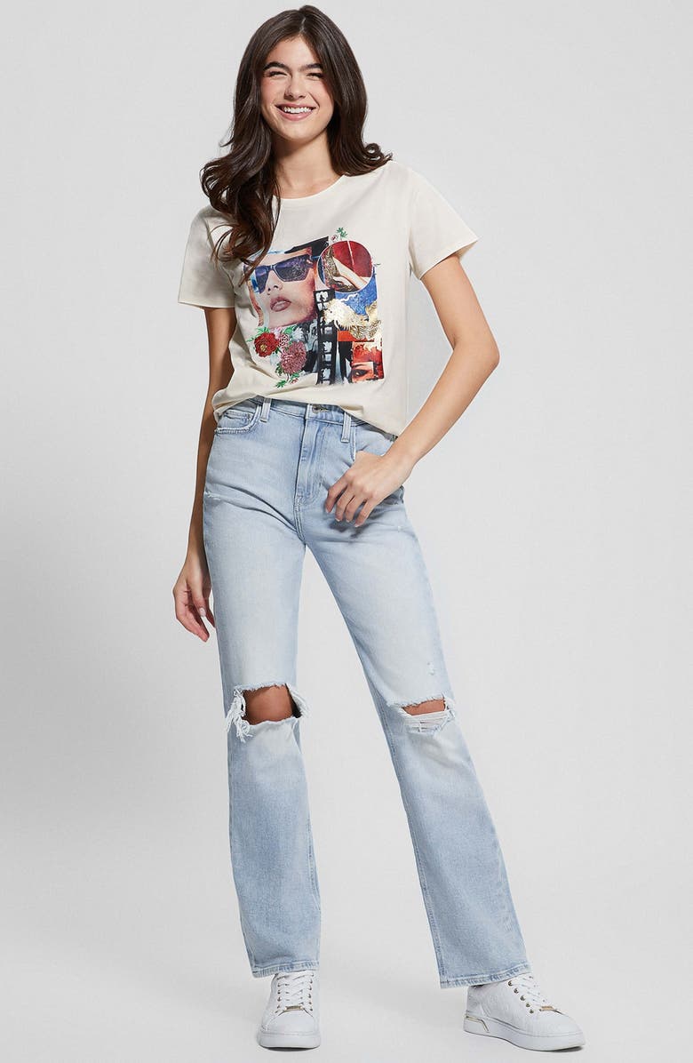 GUESS Hollywood Dragon Graphic T-Shirt, Alternate, color, 