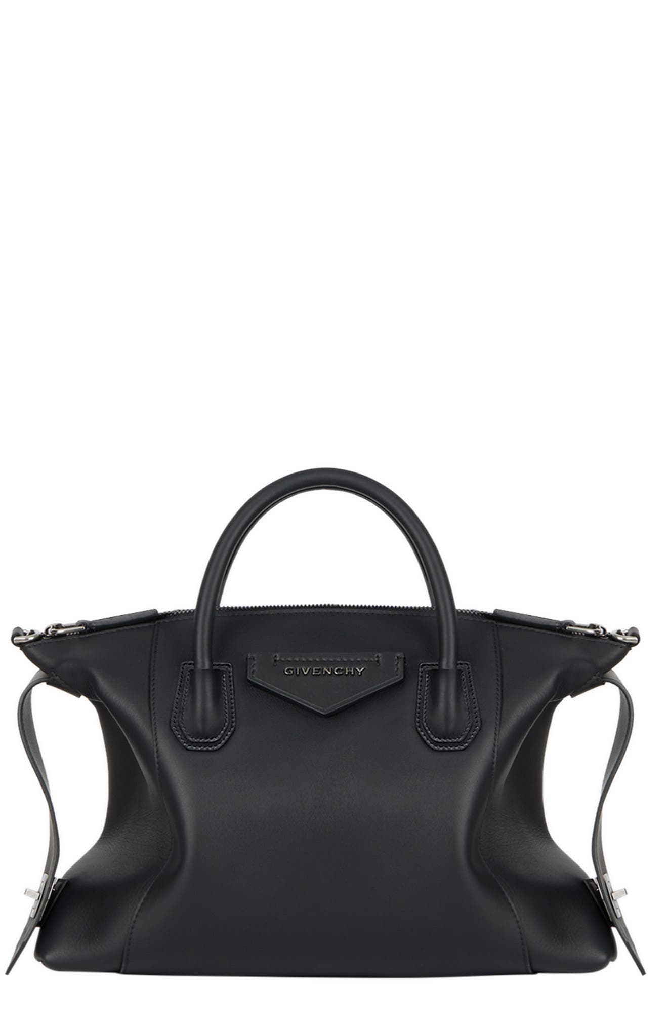 Givenchy Antigona Soft Small Leather Satchel, Main, color, 