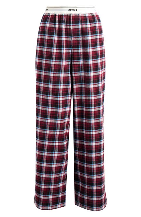Logo Waist Flannel Sleep Pants