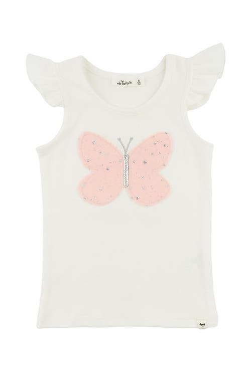 OH BABY OH BABY! BUTTERFLY PINK/PINK SILVER TULLE FLUTTER TANK 
