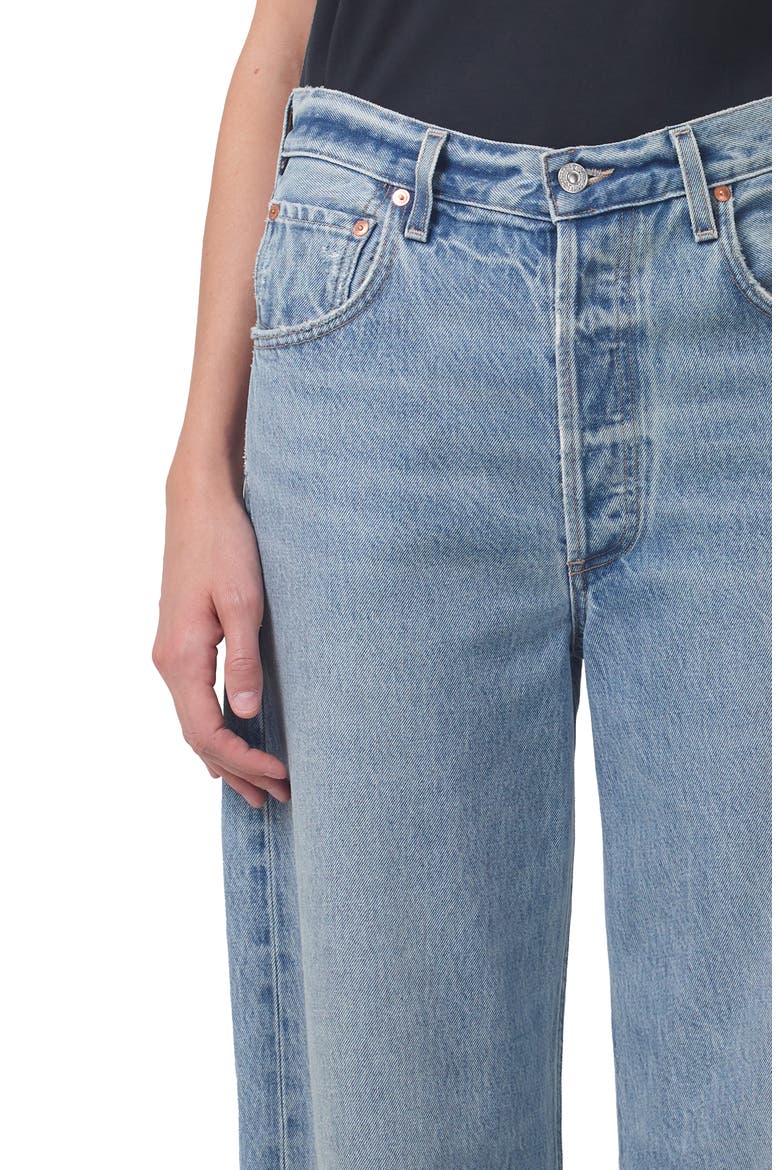 Ayla Baggy Organic Cotton Wide Leg Jeans, Alternate, color, SKYLIGHTS