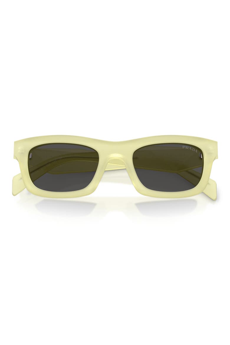 50mm Pillow Sunglasses, Alternate, color, FROSTED VANILLA / DARK GREY