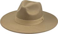 MARCUS ADLER Vegan Leather Trim Felt Fedora