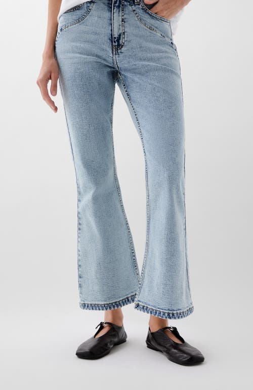 Scalpers Ankle Stitching Denim Pant In Blue