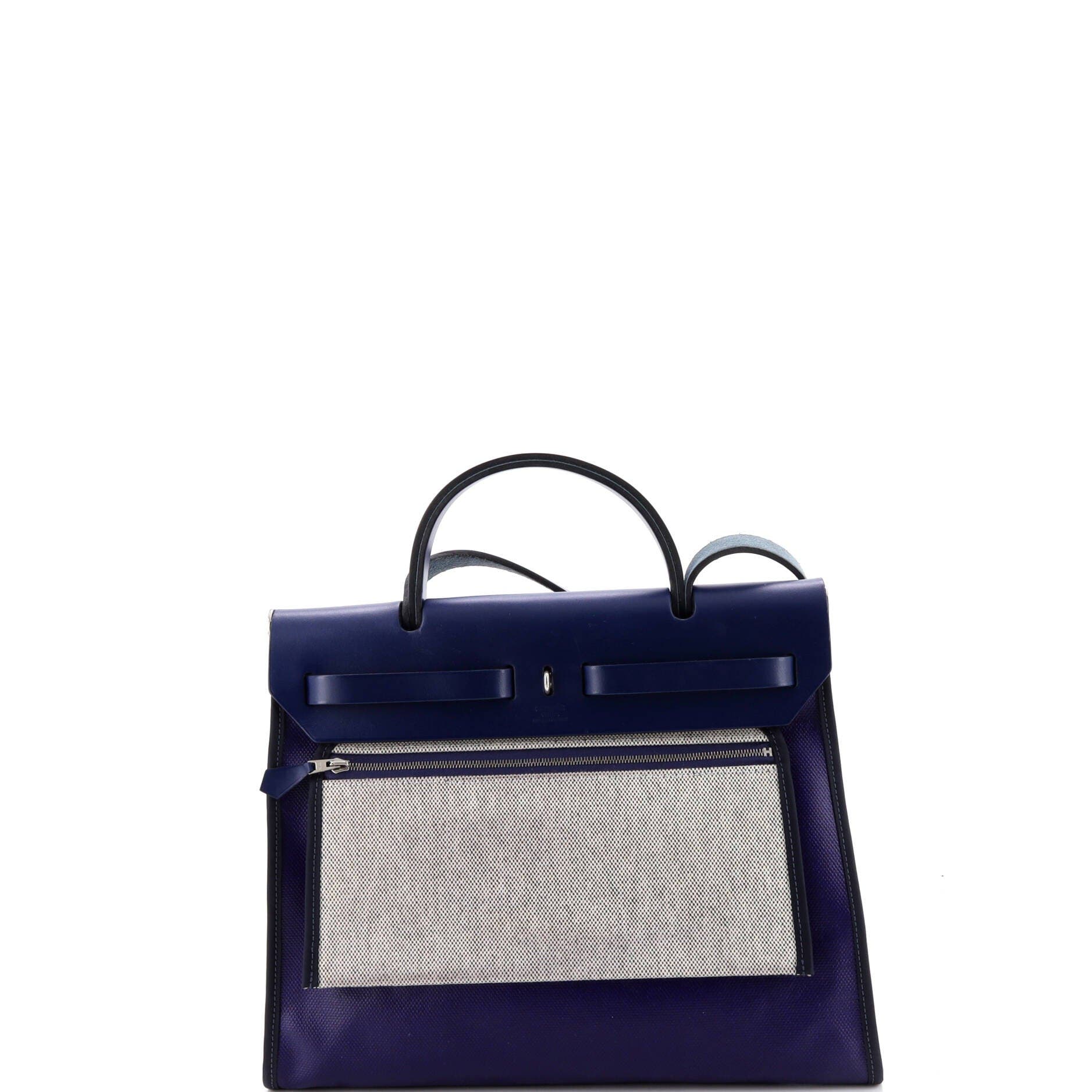 Herbag Zip Berline Vache Canvas and Leather 31, Alternate, color, Blue