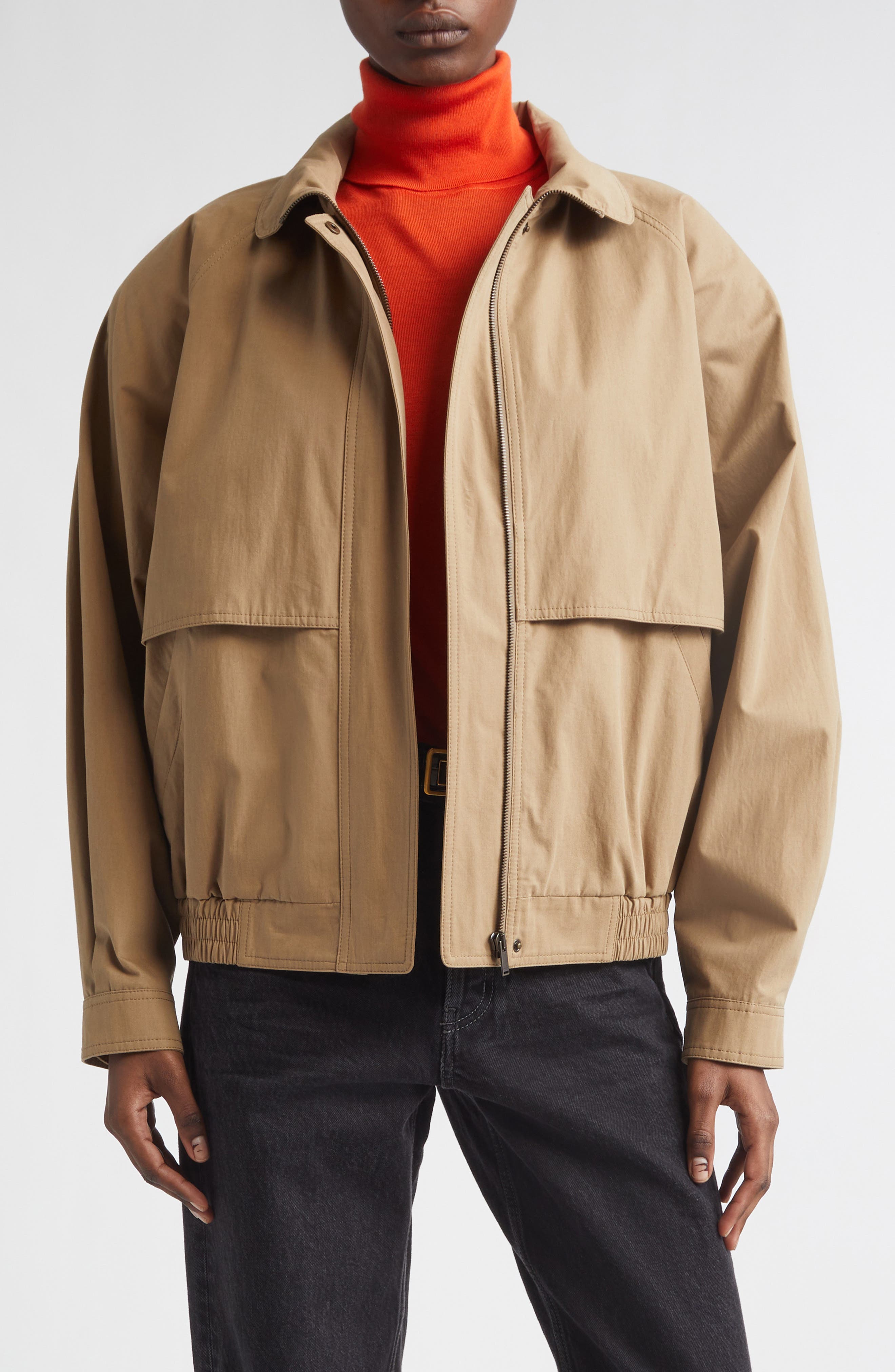Raglan Sleeve Cotton Canvas Jacket