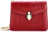 Pre-Owned Bvlgari Serpenti Forever Square Shoulder Bag Leather Small