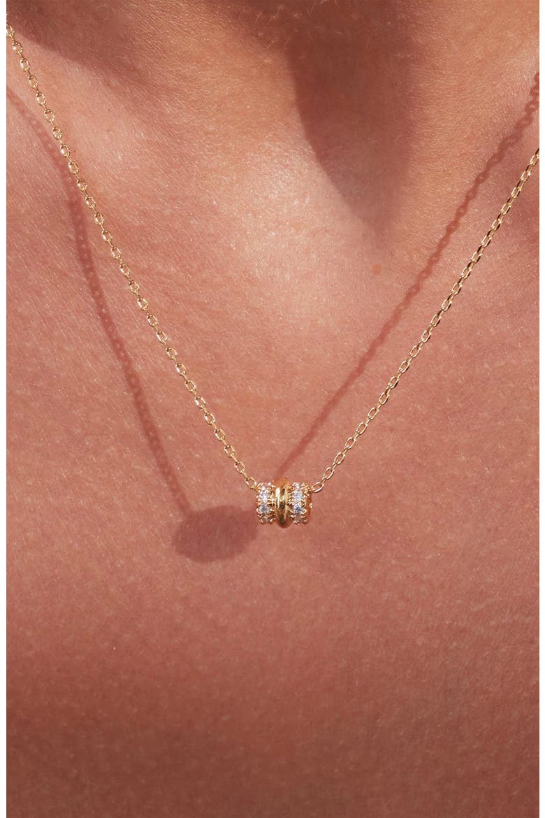 14k Gold Plated Rolly Necklace Minimalist Dainty Trendy Design, Alternate, color, Gold