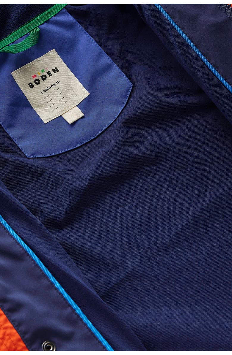 Mini Boden Kids' Waterproof Fisherman's Hooded Raincoat, Alternate, color, Colourblock