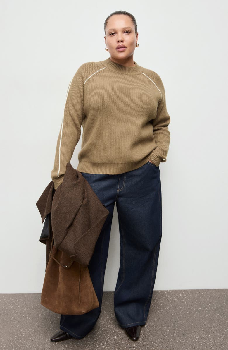 MANGO Francus Sweater, Alternate, color, Medium Brown