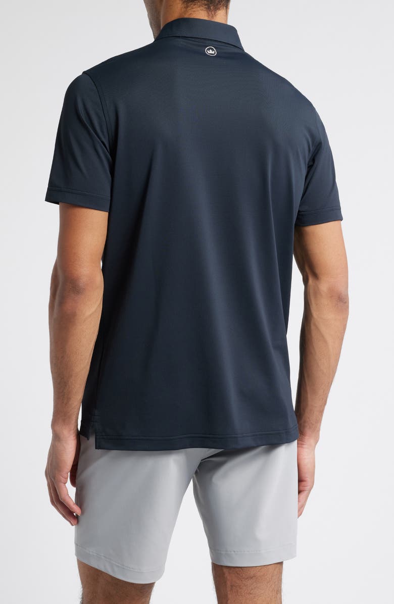 Peter Millar Soul Solid Performance Mesh Golf Polo, Alternate, color, Black