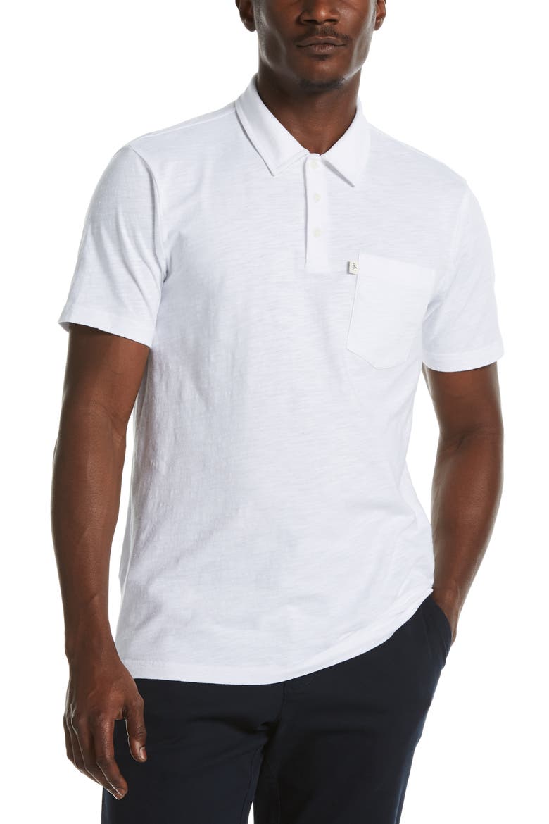 Slub Pocket Polo, Main, color, BRIGHT WHITE