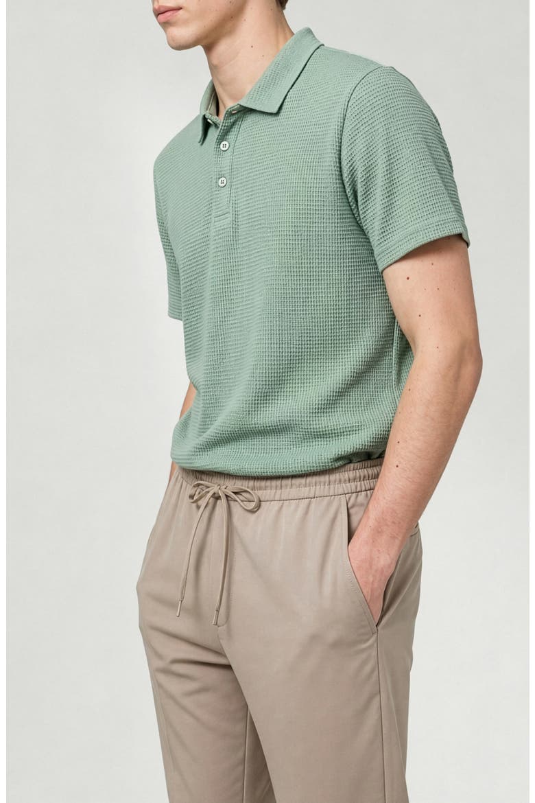 Jim Waffle Performance Polo, Alternate, color, GREEN