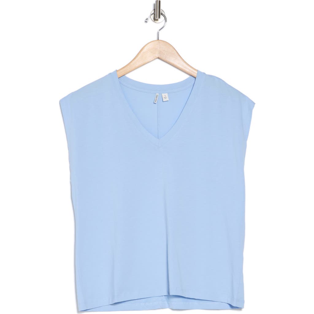 Nordstrom V-neck Pima Cotton T-shirt In Blue Thread
