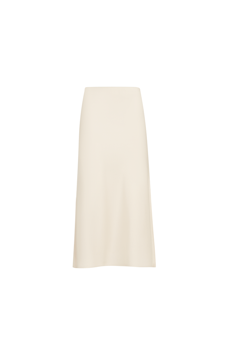 Brunello Cucinelli Satin cady fluid pencil skirt, Main, color, Beige Silk