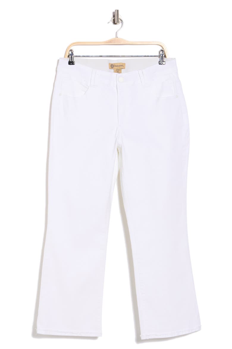 Fray Crop Flare Pants, Alternate, color, WHITE