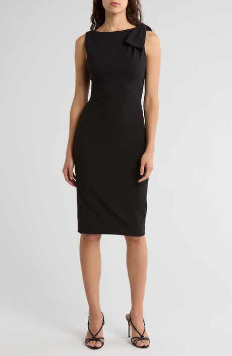 Calvin Klein Shoulder Bow Sleeveless Sheath Dress