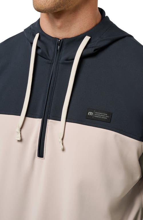 Travismathew Brrrr Season Colorblock Half Zip Hoodie In Multi