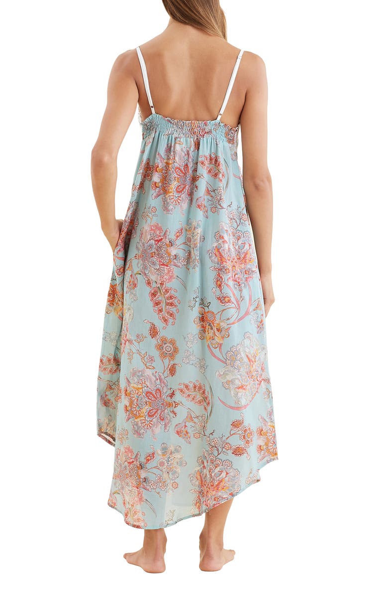 Papinelle Coco Lace Cotton & Silk Maxi Nightgown, Alternate, color, Eggshell