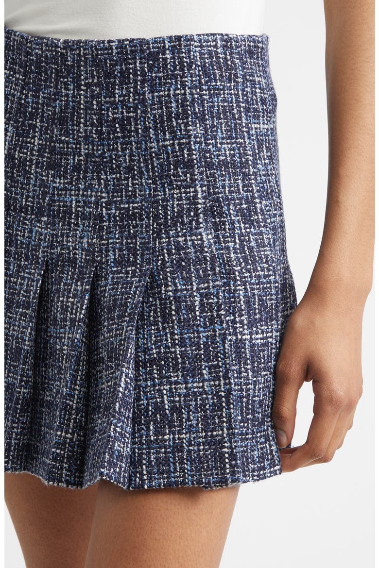 Carter Pleated Miniskirt, Alternate, color, DARK INDIGO