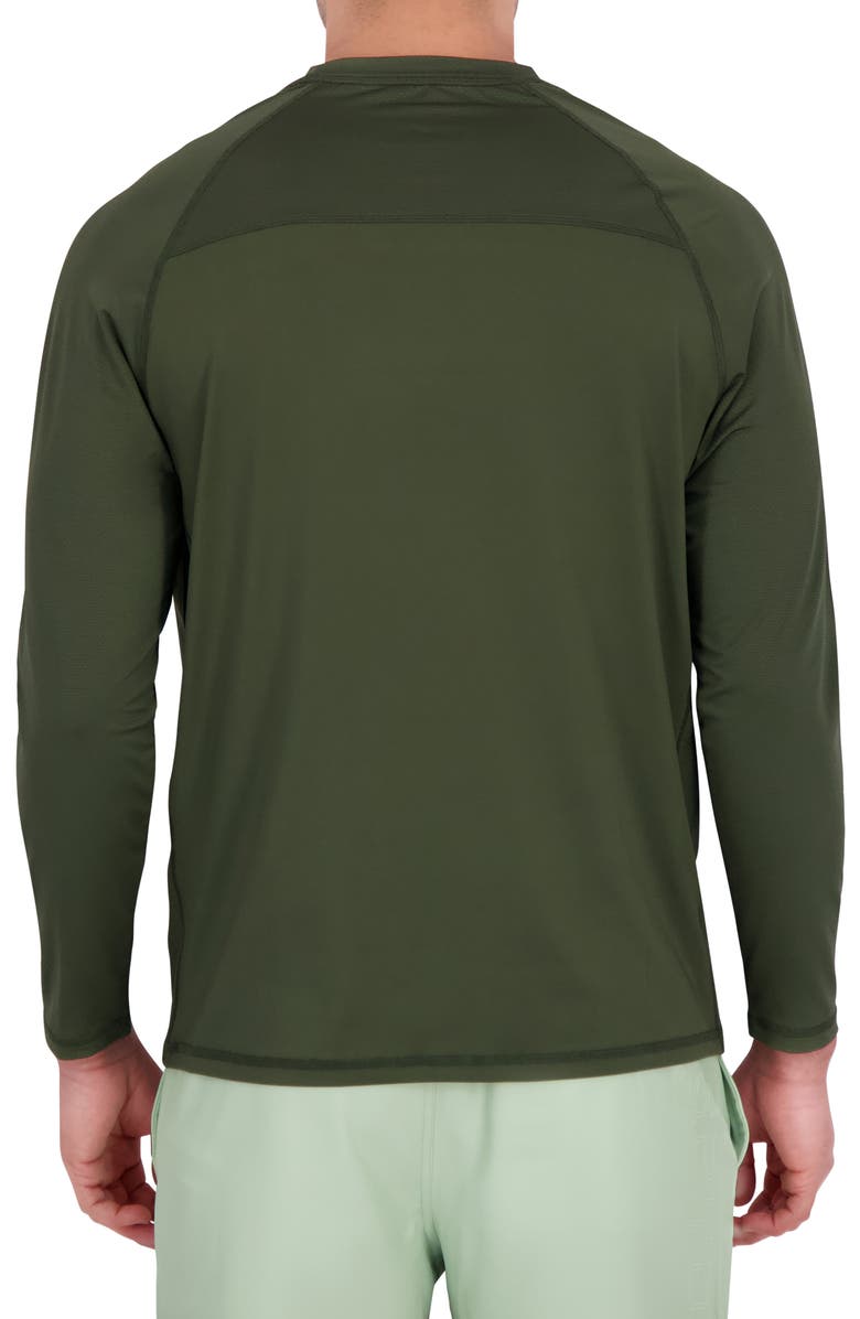 Spyder Textured Long Sleeve Rashguard, Alternate, color, Kombu Green