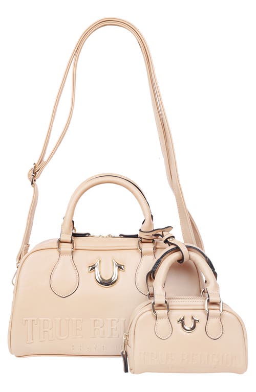 True Religion Logo Small & Large Satchel Bags In Neutral