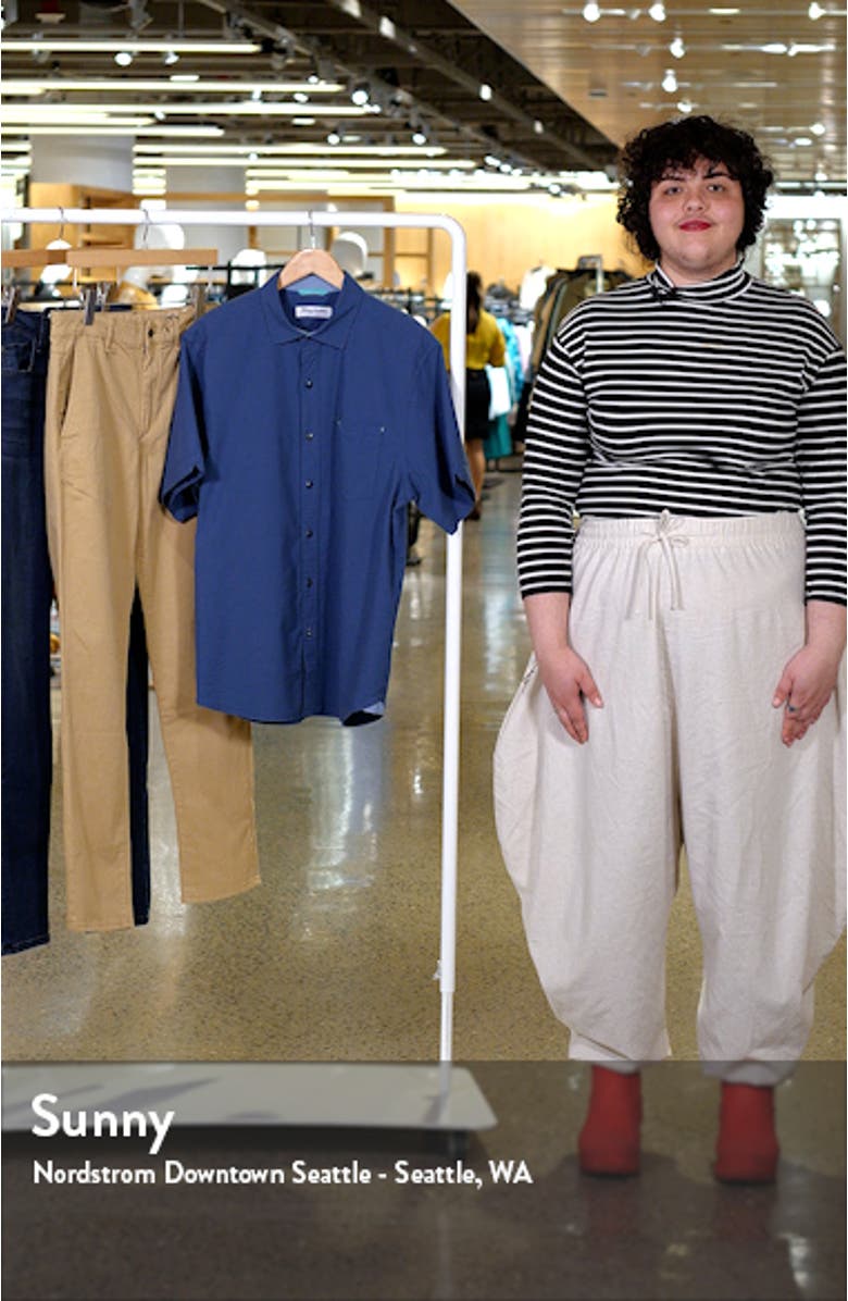 Nova Wave Short Sleeve Stretch Cotton Button-Up Shirt, sales video thumbnail