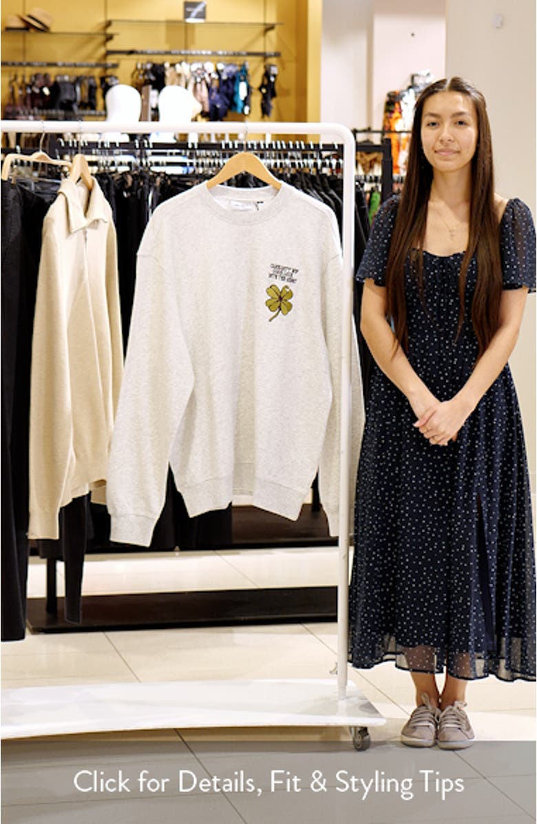 Clover Embroidered Sweatshirt, sales video thumbnail