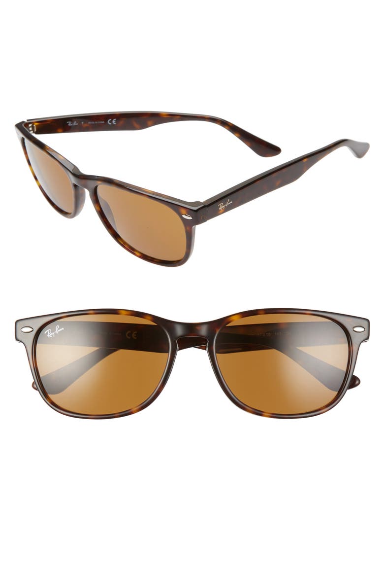 57mm Square Sunglasses, Main, color, HAVANA