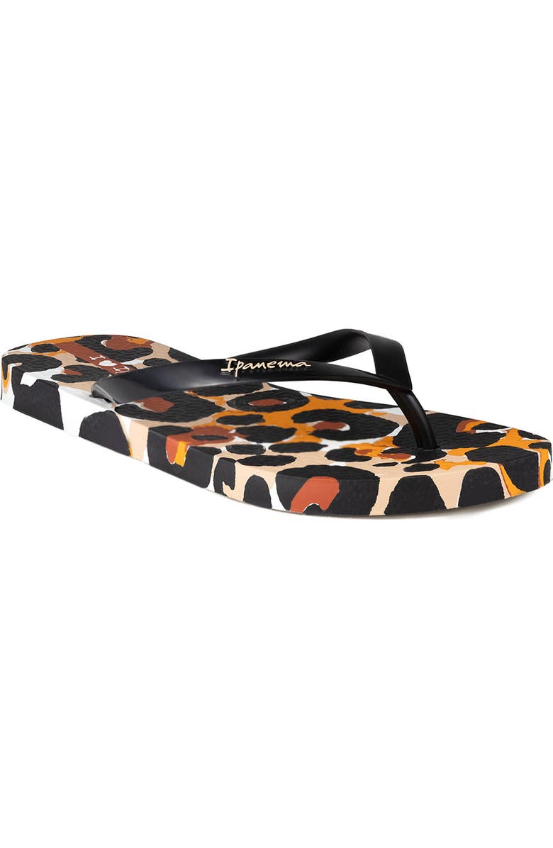 Ipanema Animal Print Flip Flop, Main, color,