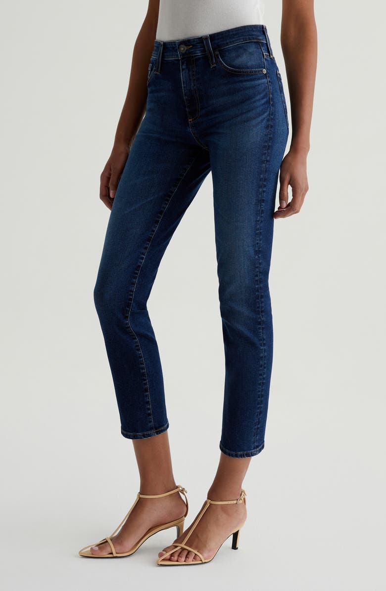 AG Mari Mid Rise Slim Straight Crop Jeans, Alternate, color,