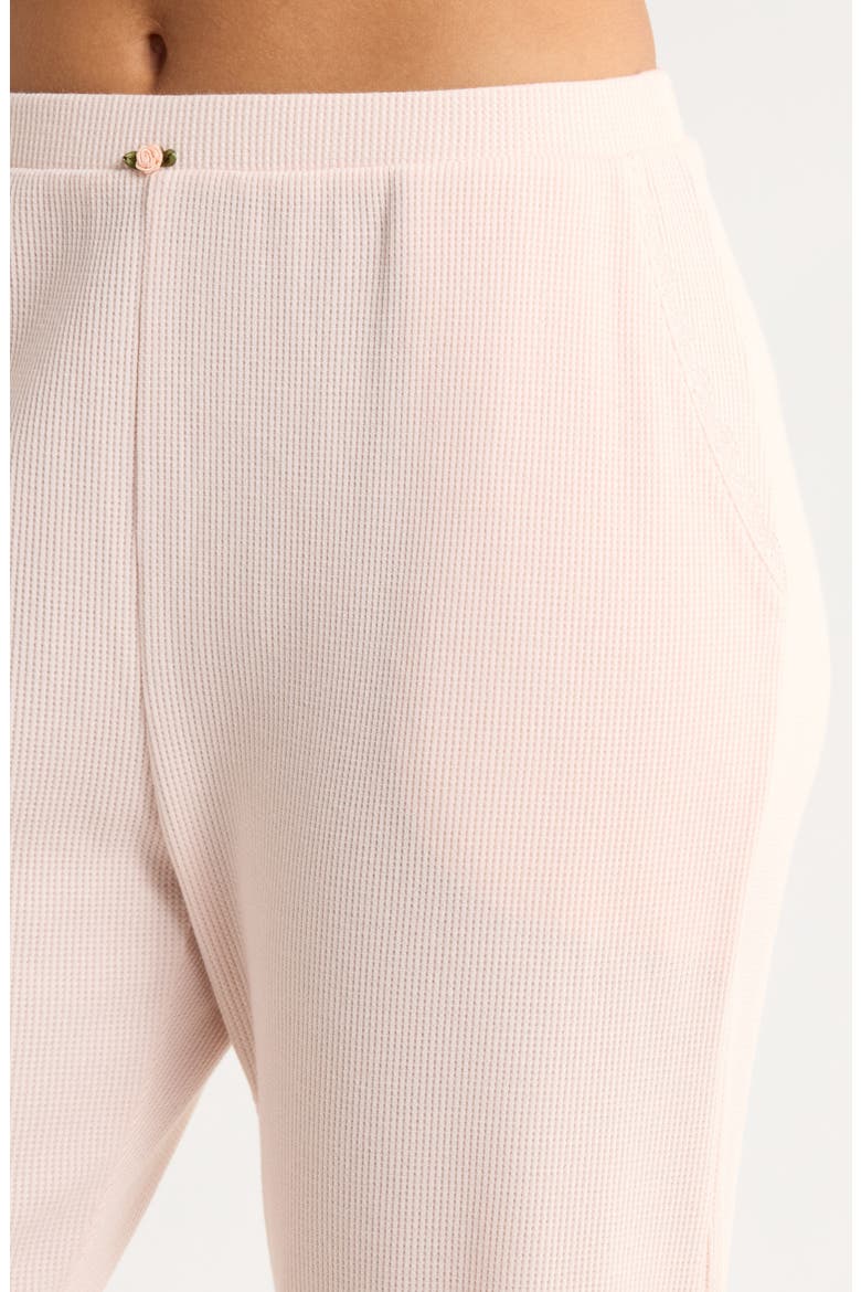 Claire Waffle Knit Pajamas, Alternate, color, PEARL BLUSH