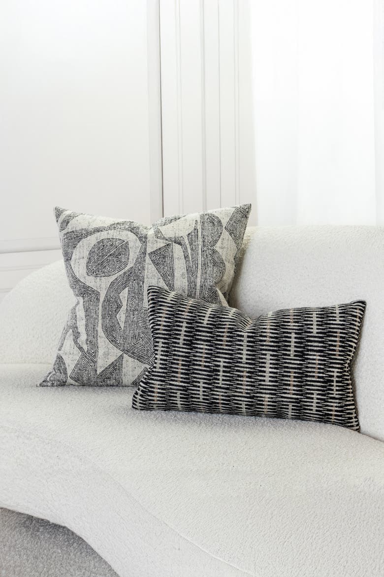 Influence Ebony Indoor & Outdoor Woven Accent Pillow, Alternate, color, Ebony